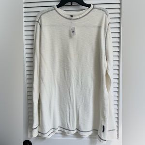 NWT Banana Republic Men’s Cream Color Thermal Long Sleeve Shirt